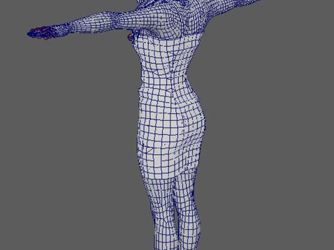 Angelina Jolie Character Low-poly 3D Model
