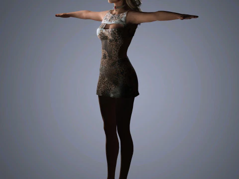 Nicole Kidman Character 3D Model