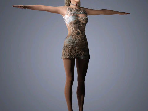 Nicole Kidman Character 3D Model