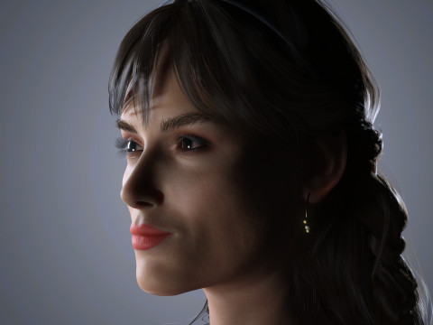 Keira Knightley Character Low-poly 3D 模型