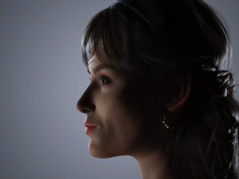 Keira Knightley Character Low-poly 3D 模型