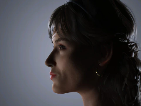 Keira Knightley Character Low-poly 3D Model