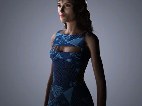 Keira Knightley Character Low-poly 3D Model