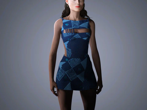 Keira Knightley Character Low-poly 3D Model