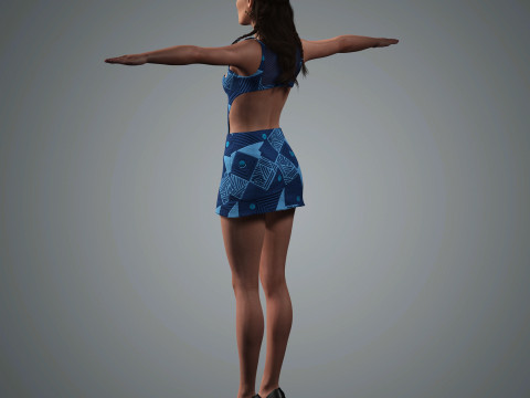 Keira Knightley Character Low-poly 3D 模型