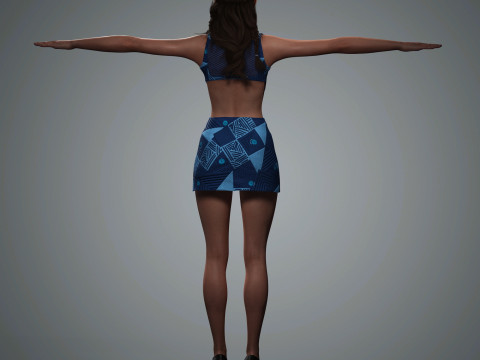 Keira Knightley Character Low-poly 3D 模型