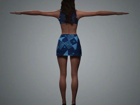 Keira Knightley Character Low-poly 3D Model
