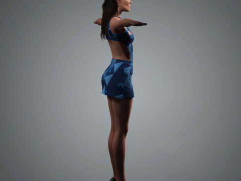 Keira Knightley Character Low-poly 3D 模型