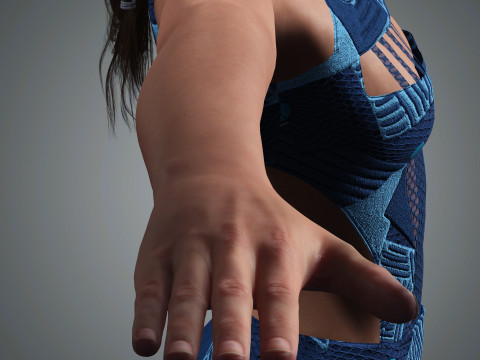 Keira Knightley Character Low-poly 3D 模型