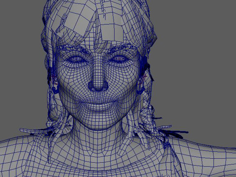 Keira Knightley Character Low-poly 3D 模型