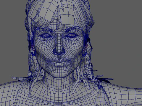Keira Knightley Character Low-poly 3D Model
