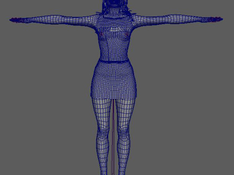 Keira Knightley Character Low-poly 3D 模型