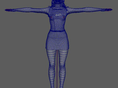 Keira Knightley Character Low-poly 3D Model