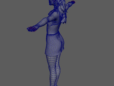 Keira Knightley Character Low-poly 3D 模型