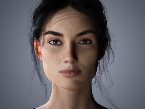 Lily Aldridge Character Low-poly 3D Model