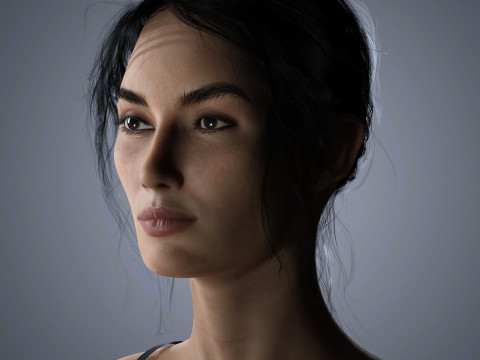 Lily Aldridge Character Low-poly 3D Model
