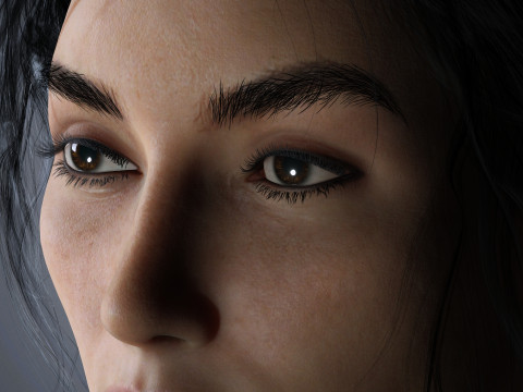 Lily Aldridge Character Low-poly 3D Model