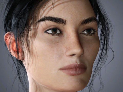 Lily Aldridge Character Low-poly 3D Model