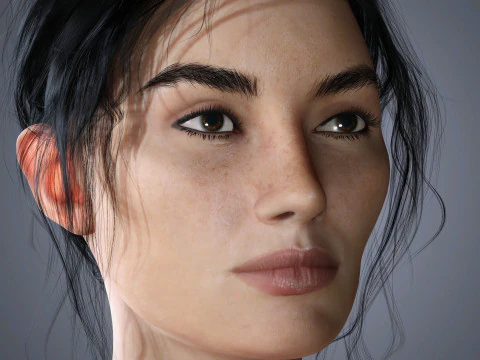 Lily Aldridge Character Low-poly 3D Model