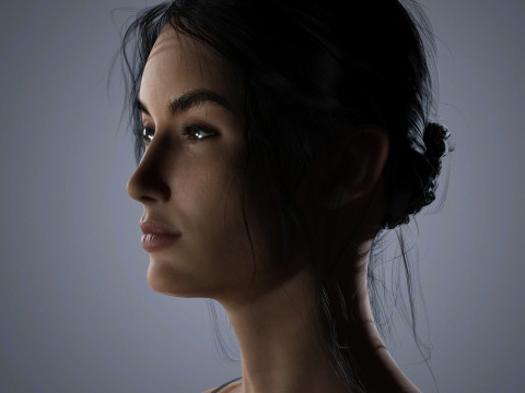 Lily Aldridge Character Low-poly 3D Model