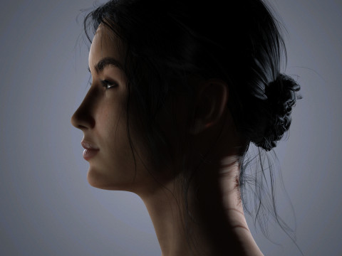 Lily Aldridge Character Low-poly 3D Model