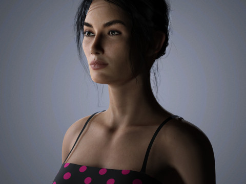 Lily Aldridge Character Low-poly 3D Model