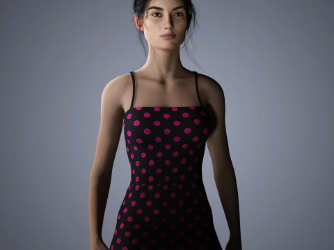 Lily Aldridge Character Low-poly 3D Model