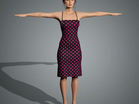 Lily Aldridge Character Low-poly 3D Model