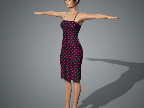 Lily Aldridge Character Low-poly 3D Model