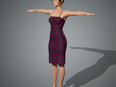 Lily Aldridge Character Low-poly 3D Model
