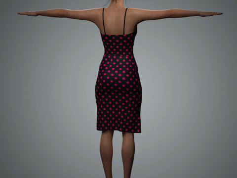 Lily Aldridge Character Low-poly 3D Model