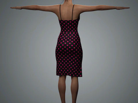 Lily Aldridge Character Low-poly 3D Model