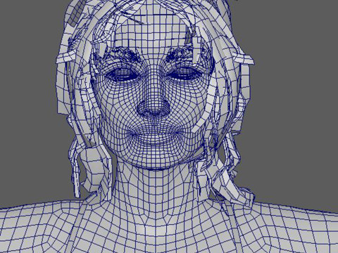 Lily Aldridge Character Low-poly 3D Model