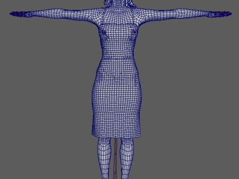 Lily Aldridge Character Low-poly 3D Model