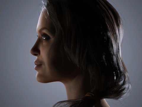 Angelina Jolie Character Low-poly Model 3D