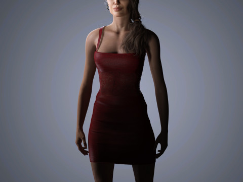 Angelina Jolie Character Low-poly Model 3D