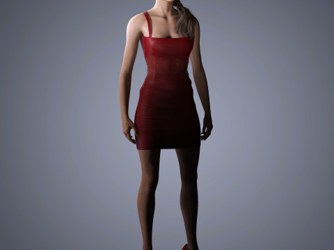 Angelina Jolie Character Low-poly Model 3D