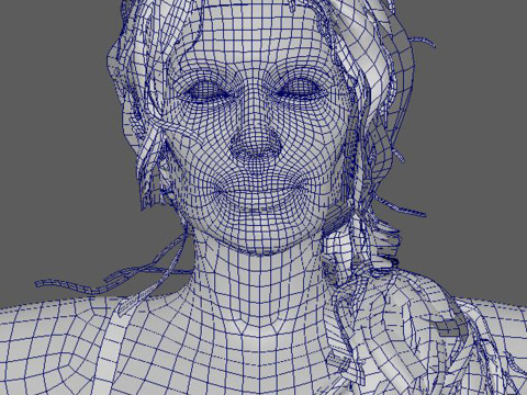 Angelina Jolie Character Low-poly Model 3D