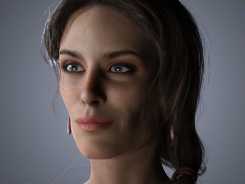 Alexa Chung Character Low-poly Modelo 3D