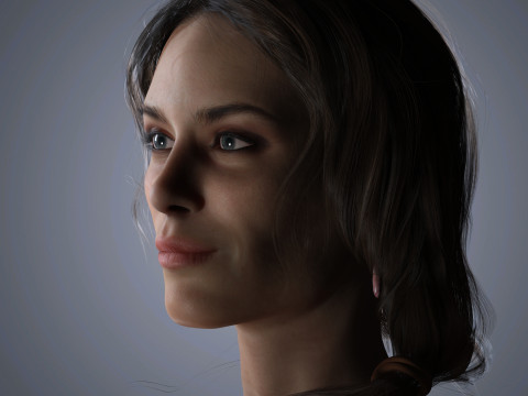 Alexa Chung Character Low-poly Modelo 3D
