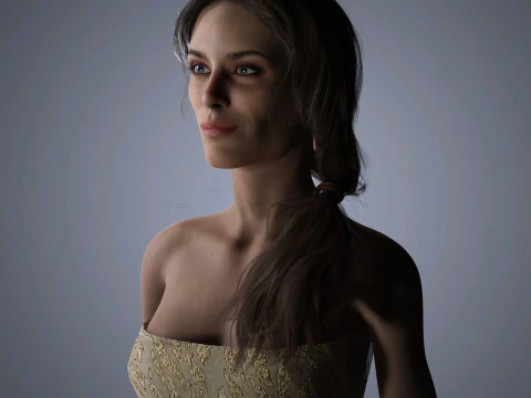 Alexa Chung Character Low-poly 3D Model