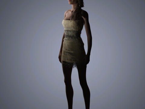 Alexa Chung Character Low-poly Modelo 3D
