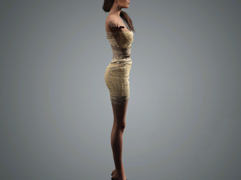 Alexa Chung Character Low-poly Modelo 3D