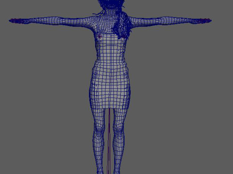 Alexa Chung Character Low-poly Modelo 3D