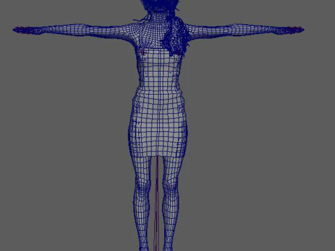Alexa Chung Character Low-poly 3D Model