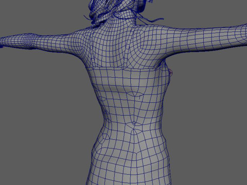 Alexa Chung Character Low-poly Modelo 3D