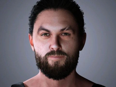 Jason Momoa Character Low-poly 3D Model
