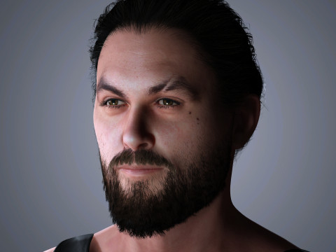 Jason Momoa Character Low-poly 3D-Modell