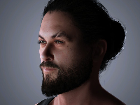 Jason Momoa Character Low-poly 3D-Modell