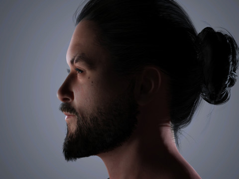 Jason Momoa Character Low-poly 3D-Modell